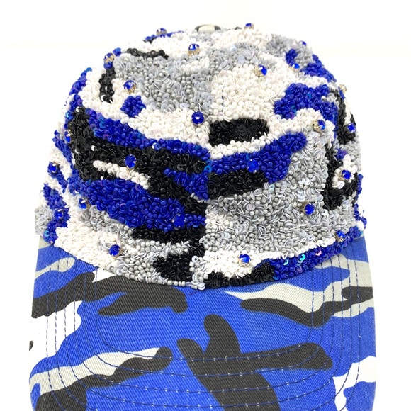 SALE ❗️AMAZING CAMOUFLAGE CRYSTAL & BEADED HAT main image 4